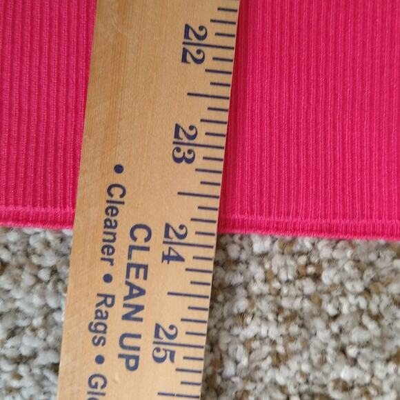 Rachel Roy V-Neck Puff Short Sleeve Knit Sweater Top Pink Size M - Picture 6 of 9